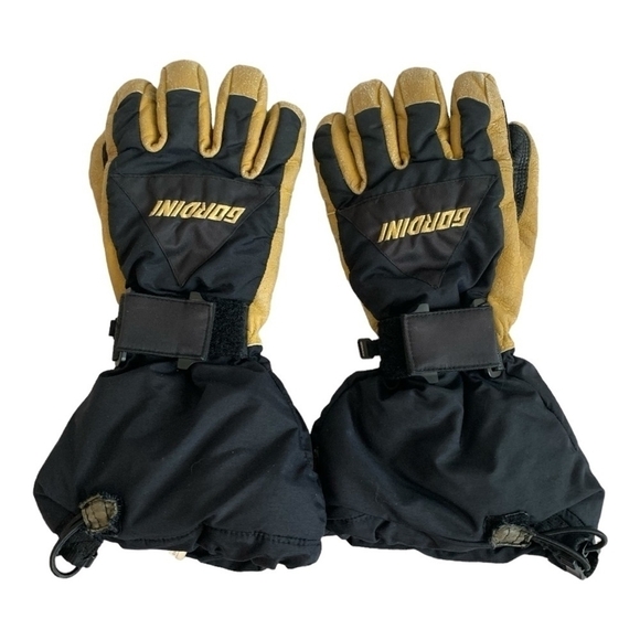 Ski Gloves GORDINI Leather Palms Ski Gloves Black Winter Sports Gloves - Picture 2 of 4